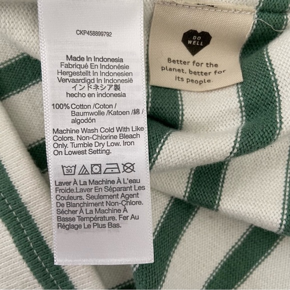 Madewell Luxe Long-Sleeve Tee in Falon Stripe Oversize Sweater - Size XS - Picture 12 of 13